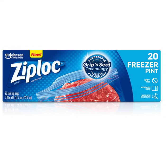 Ziploc Pint Freezer Bags, 20ct - 12 Pack