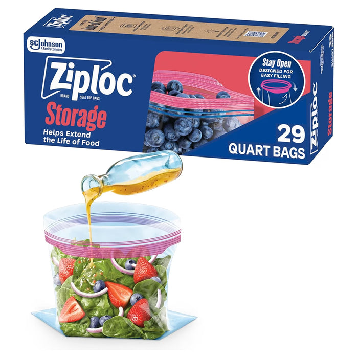 Ziploc Quart Storage Bags, 29ct - 12 Pack