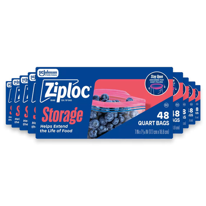 Ziploc Quart Storage Bags, 48ct - 9 Pack