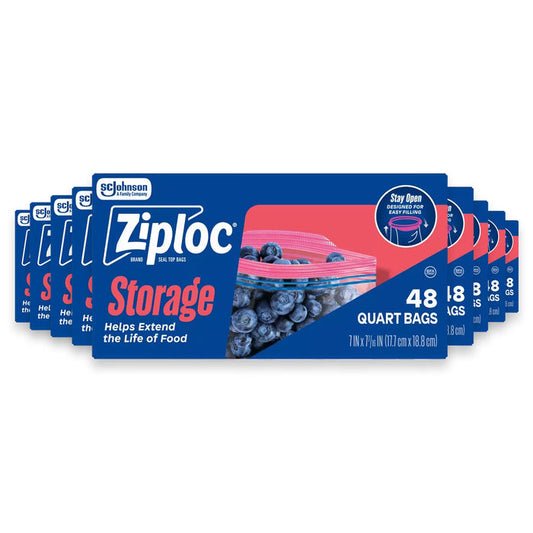 Ziploc Quart Storage Bags, 48ct - 9 Pack