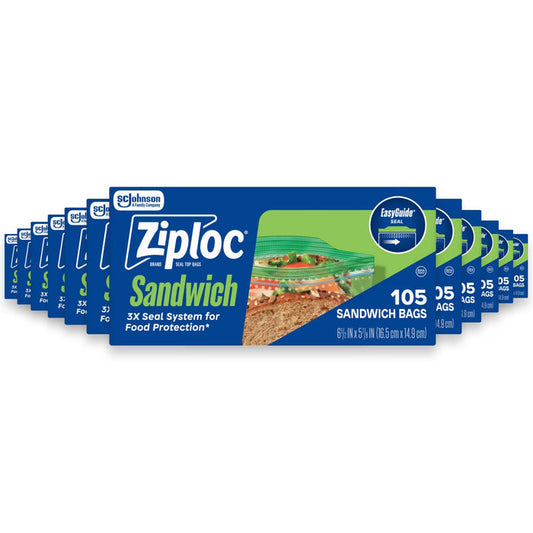 Ziploc Sandwich Bags - 105 Ct - 12 Pack