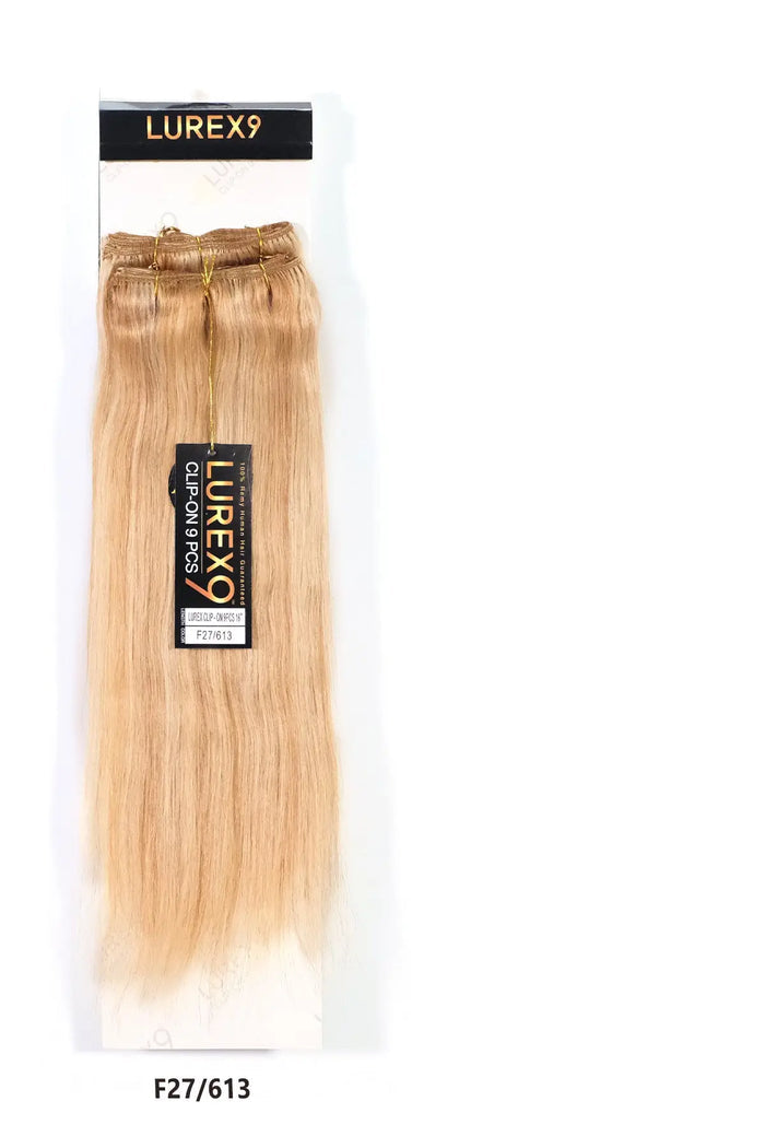 ZURY 100% REMY HUMAN HAIR LUREX 9 CLIP ON 9 PCS - STRAIGHT 16" ROYAL