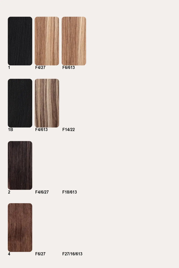 ZURY 100% REMY HUMAN HAIR LUREX 9 CLIP ON 9 PCS - STRAIGHT 16" ROYAL