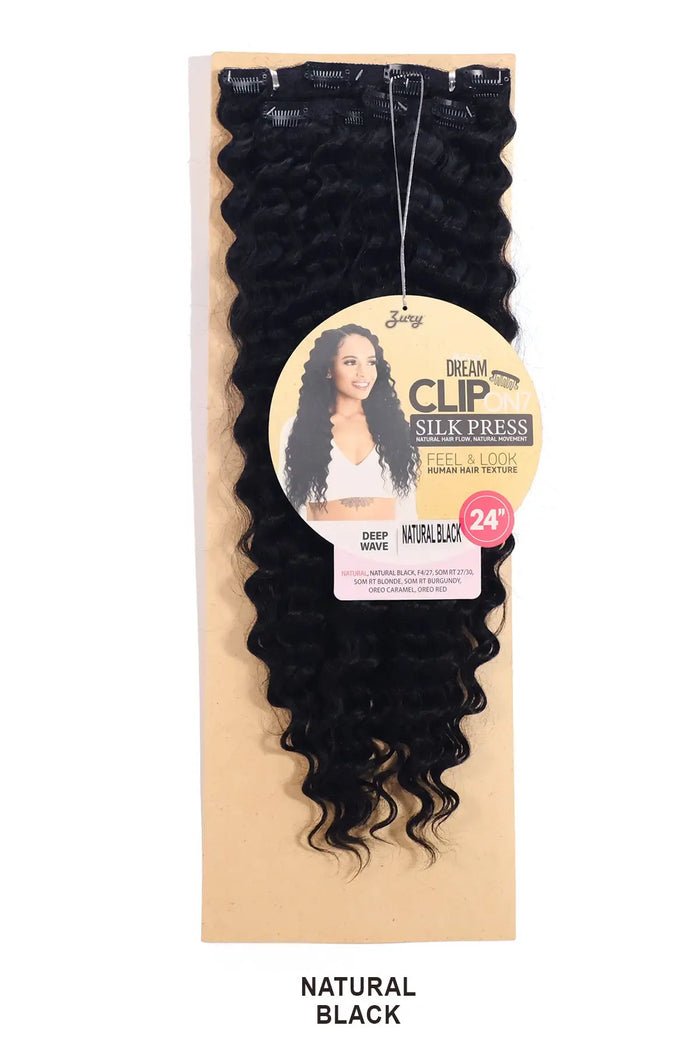 ZURY NATURAL DREAM CLIP ON 7PCS  - DEEP WAVE 24" Zury