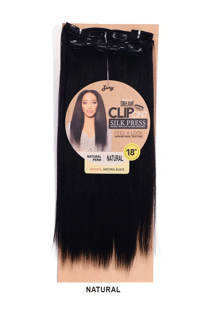 ZURY NATURAL DREAM CLIP ON 7PCS - NATURAL PERM YAKY 18" ZURY