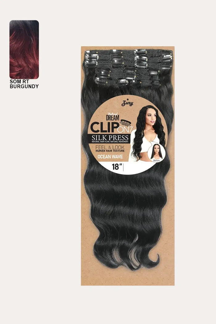 ZURY NATURAL DREAM SILK PRESS CLIP ON 7CPS - OCEAN WAVE 18" ZURY